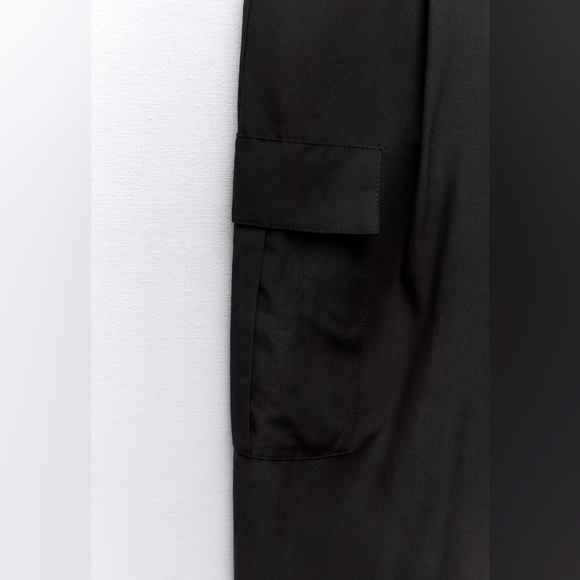 Zara belted paper bag pants NWT size L - Picture 9 of 13